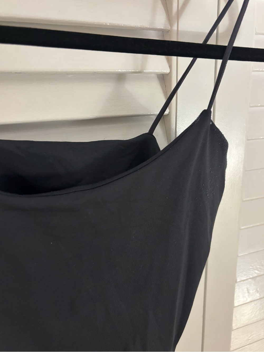 Girls Black One-Piece Bodysuit - Classic Spaghetti Strap - Picture 2 of 2